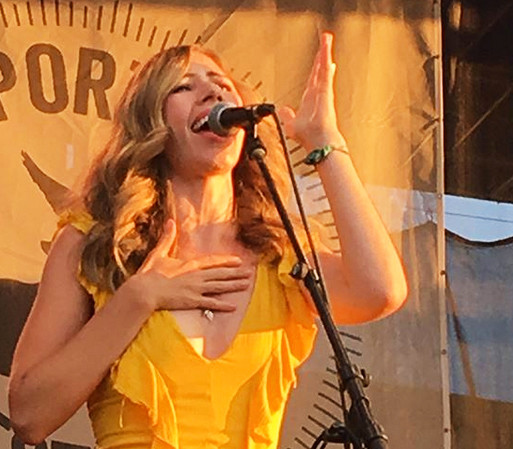 Rachael Price performs at the 2018 Newport Folk Festival.